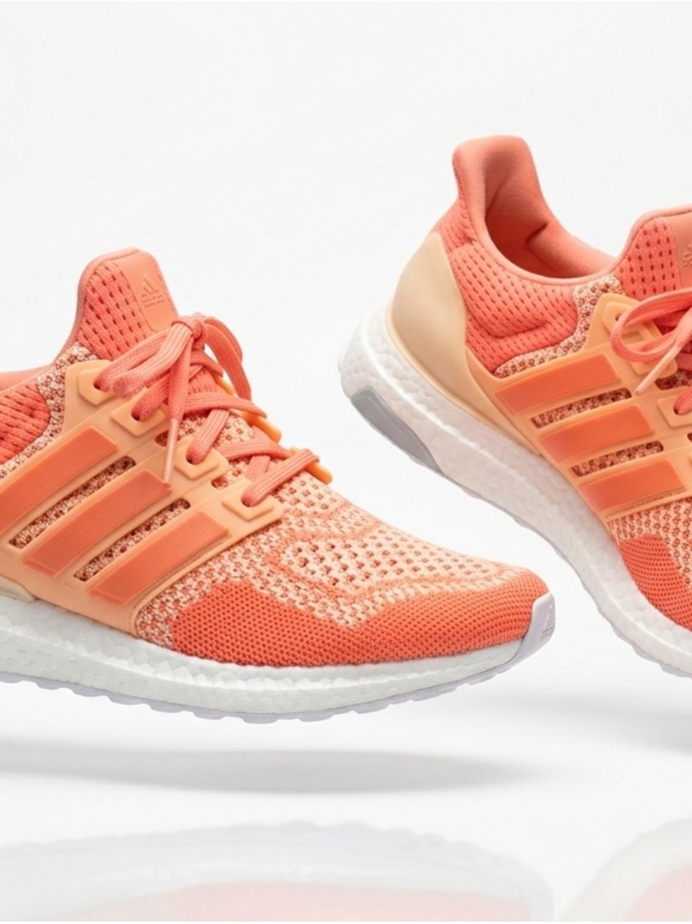 adidas Women's Coral Peach Knit Running Shoes